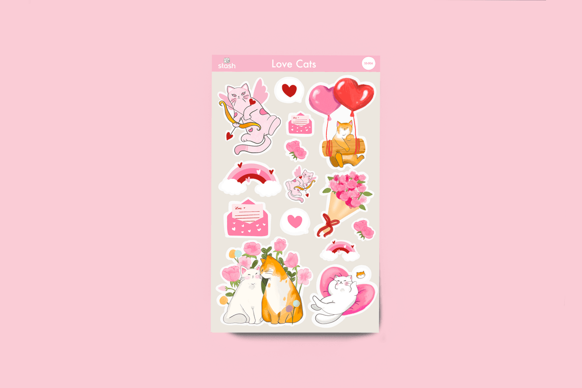 Love Cats Sticker Sheet