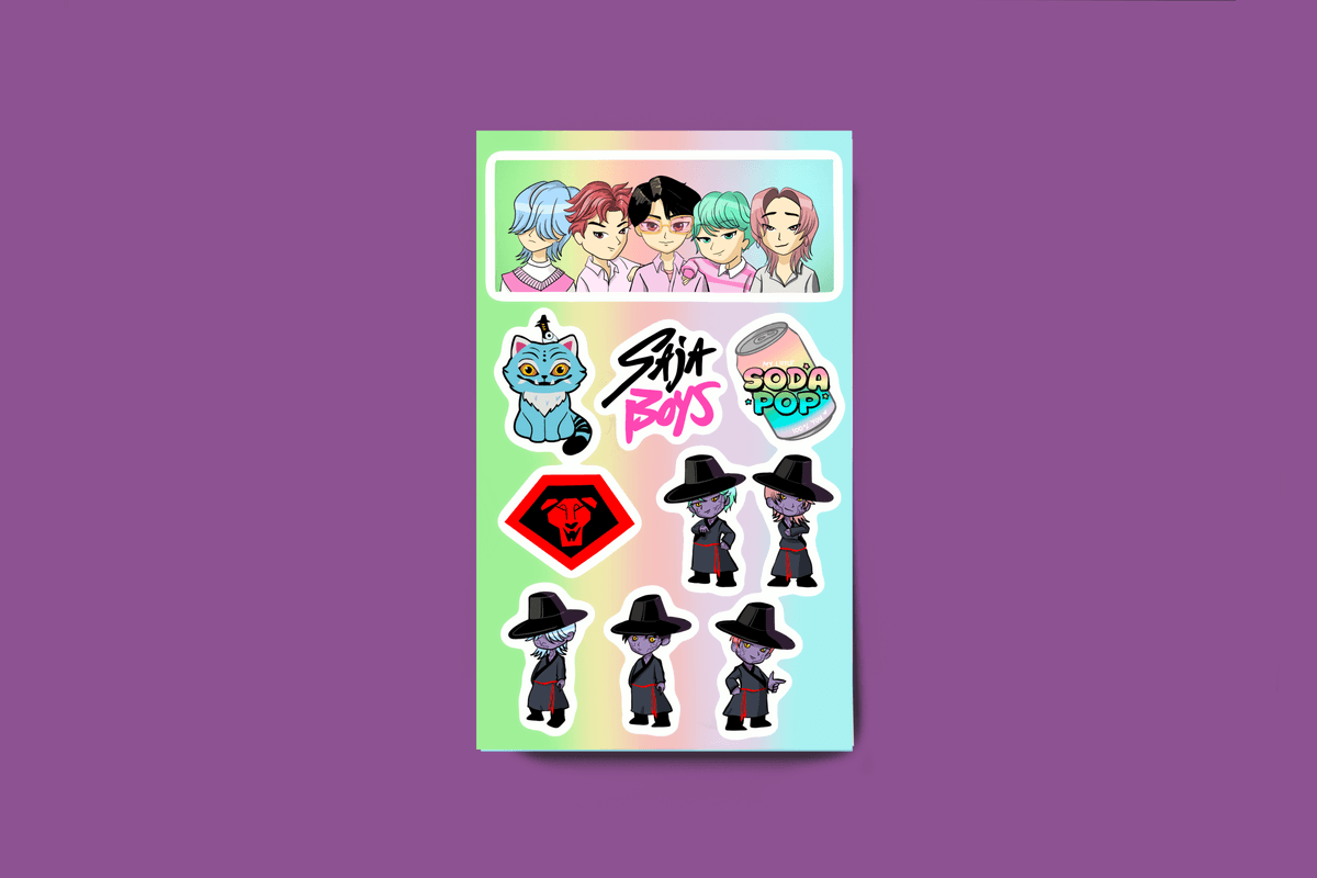 Saja Boys Sticker Sheet