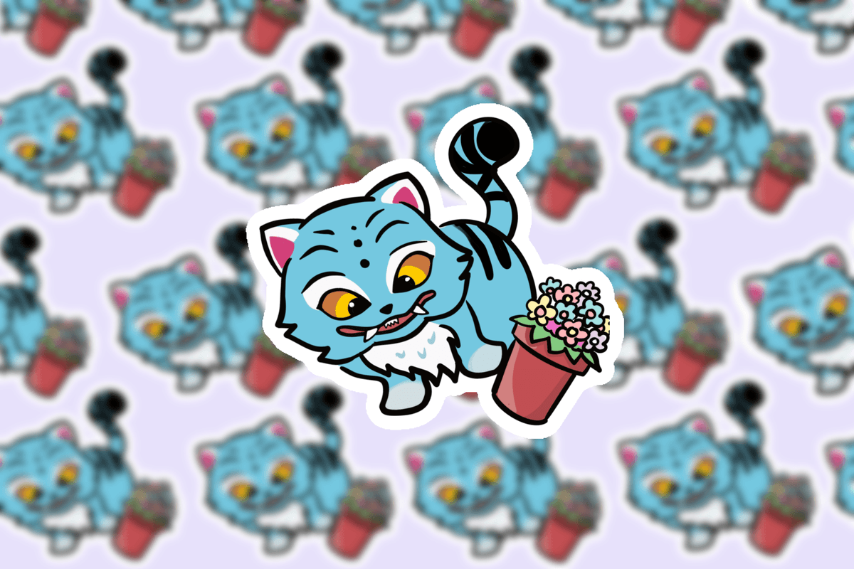 Derpy and the flower pot Sticker